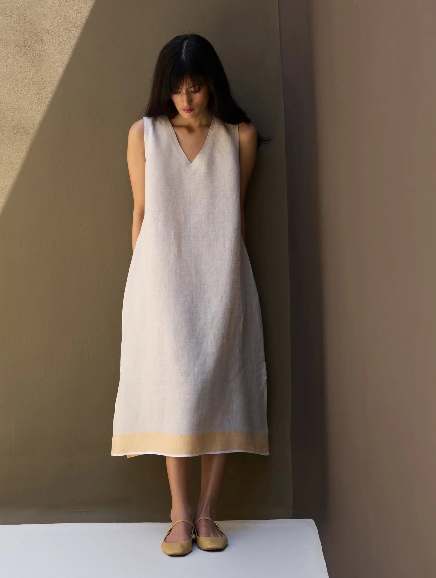 Buy Summer Vacation Linen A-line Long Dress