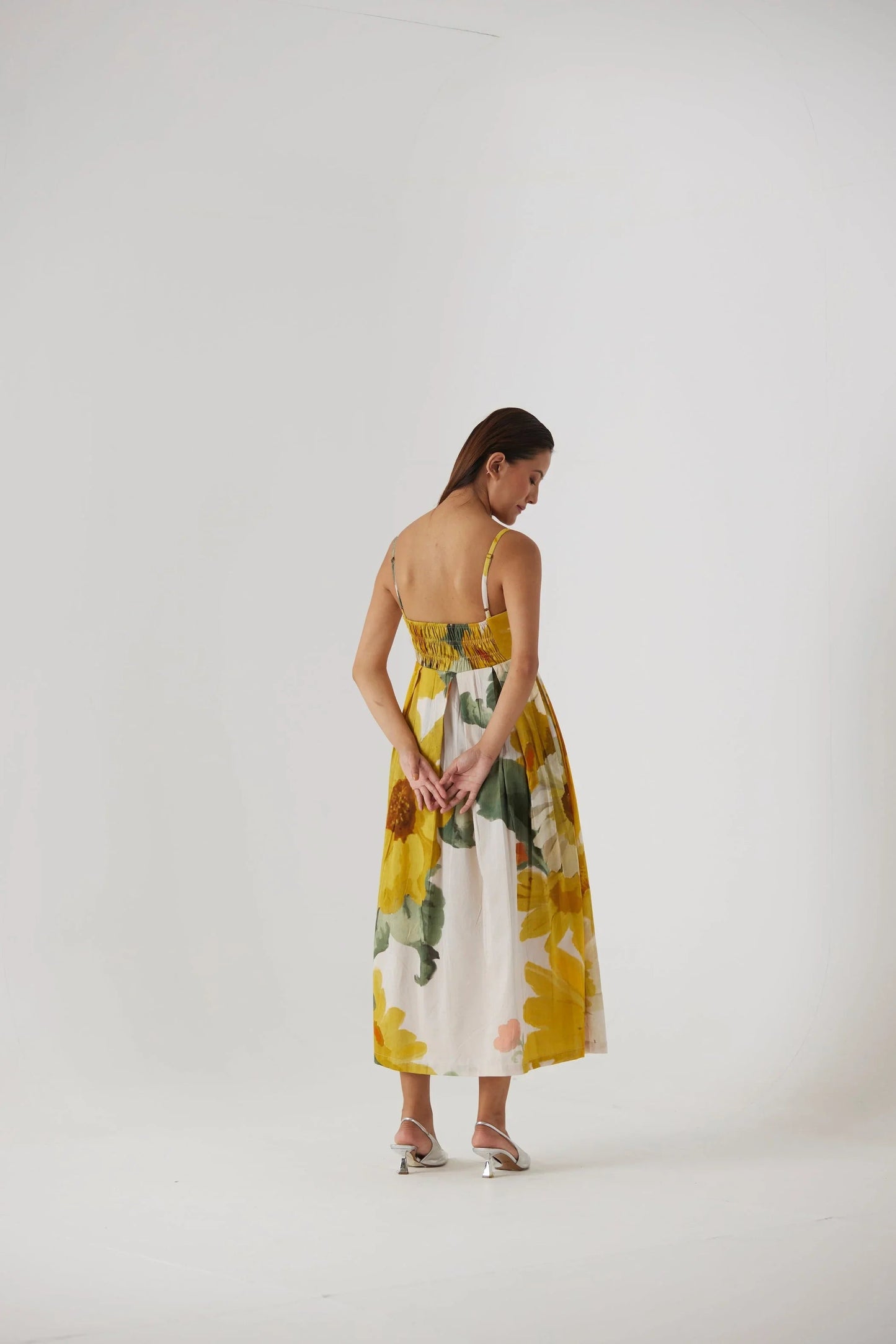 Buy Cotton Satin Sunflower Bralette Dress