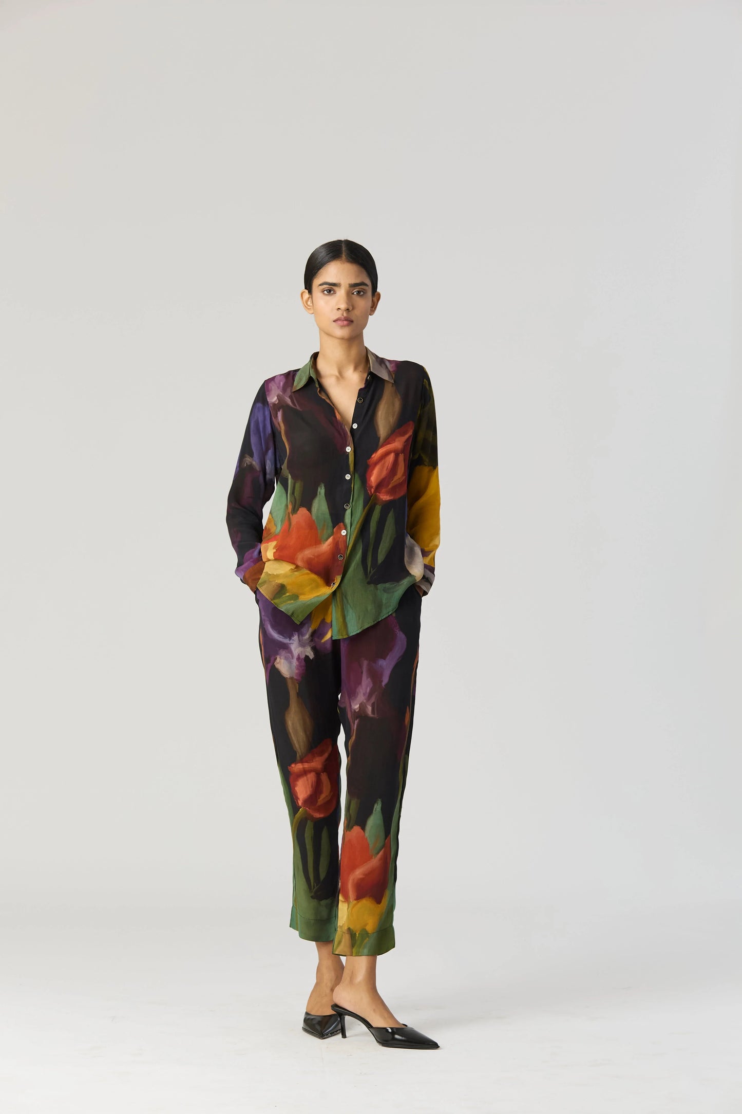 Buy Crepe Black Printed Co-ord Set