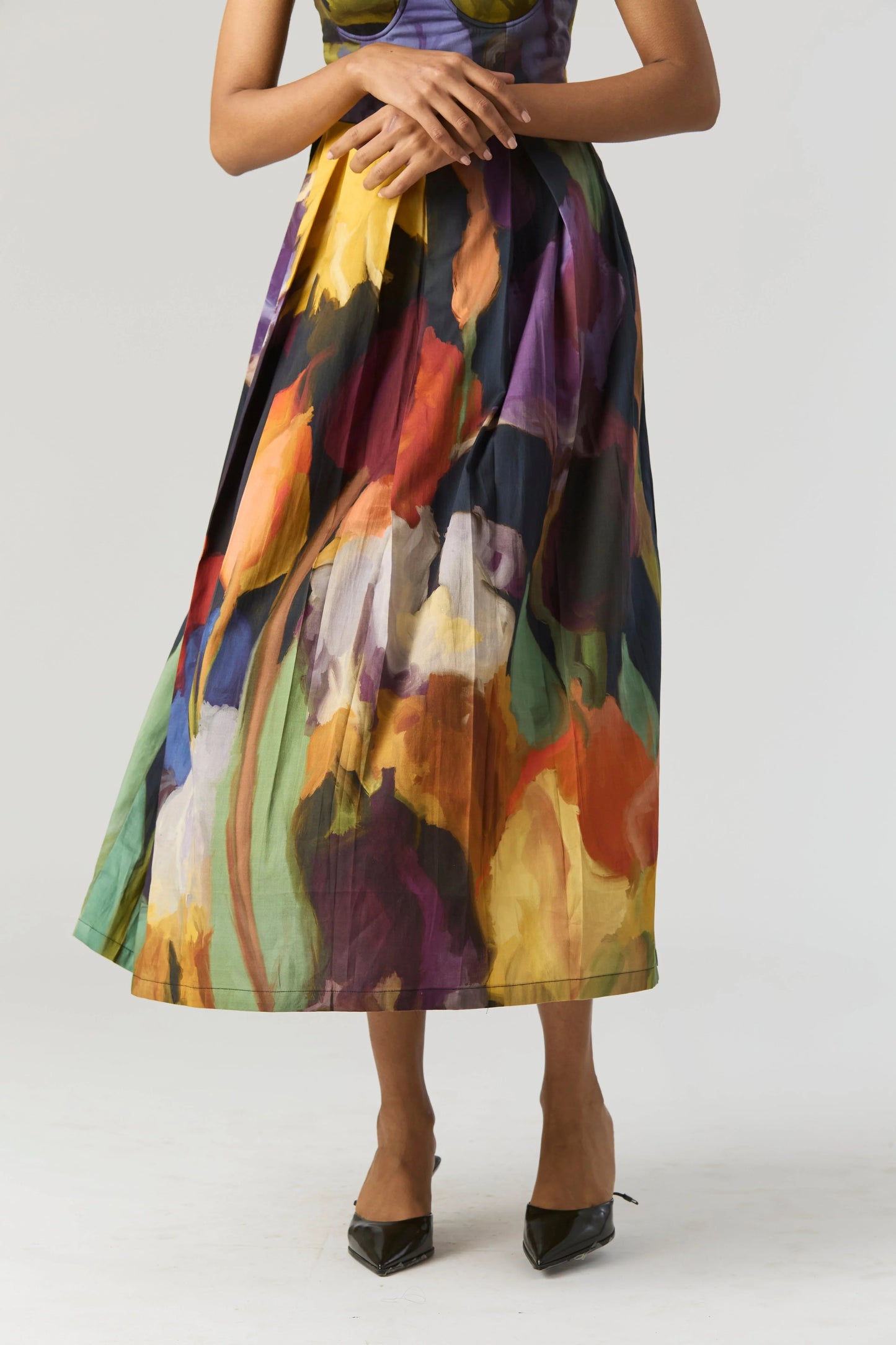 Buy Black Printed Bralette Dress