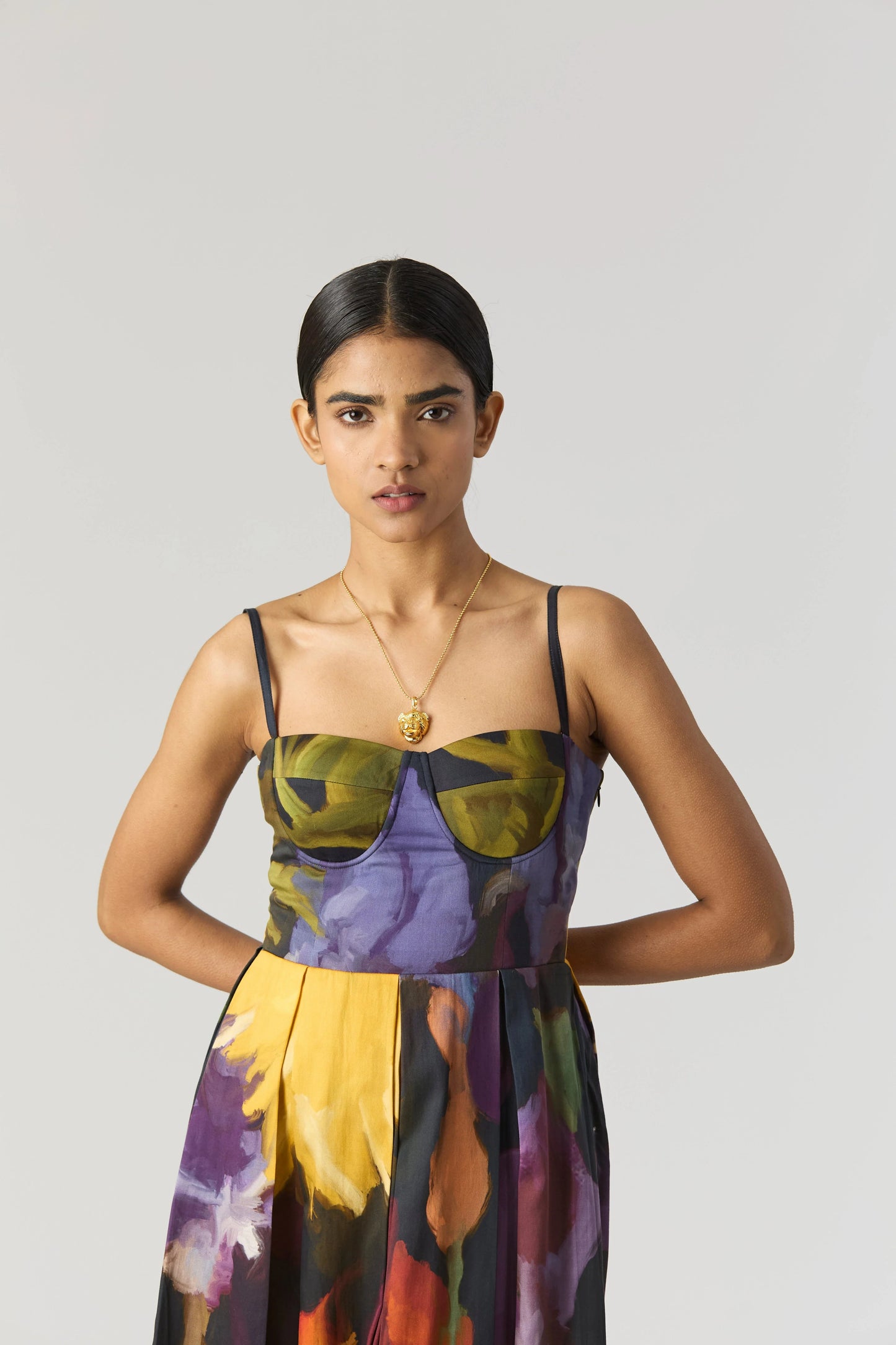 Buy Black Printed Bralette Dress