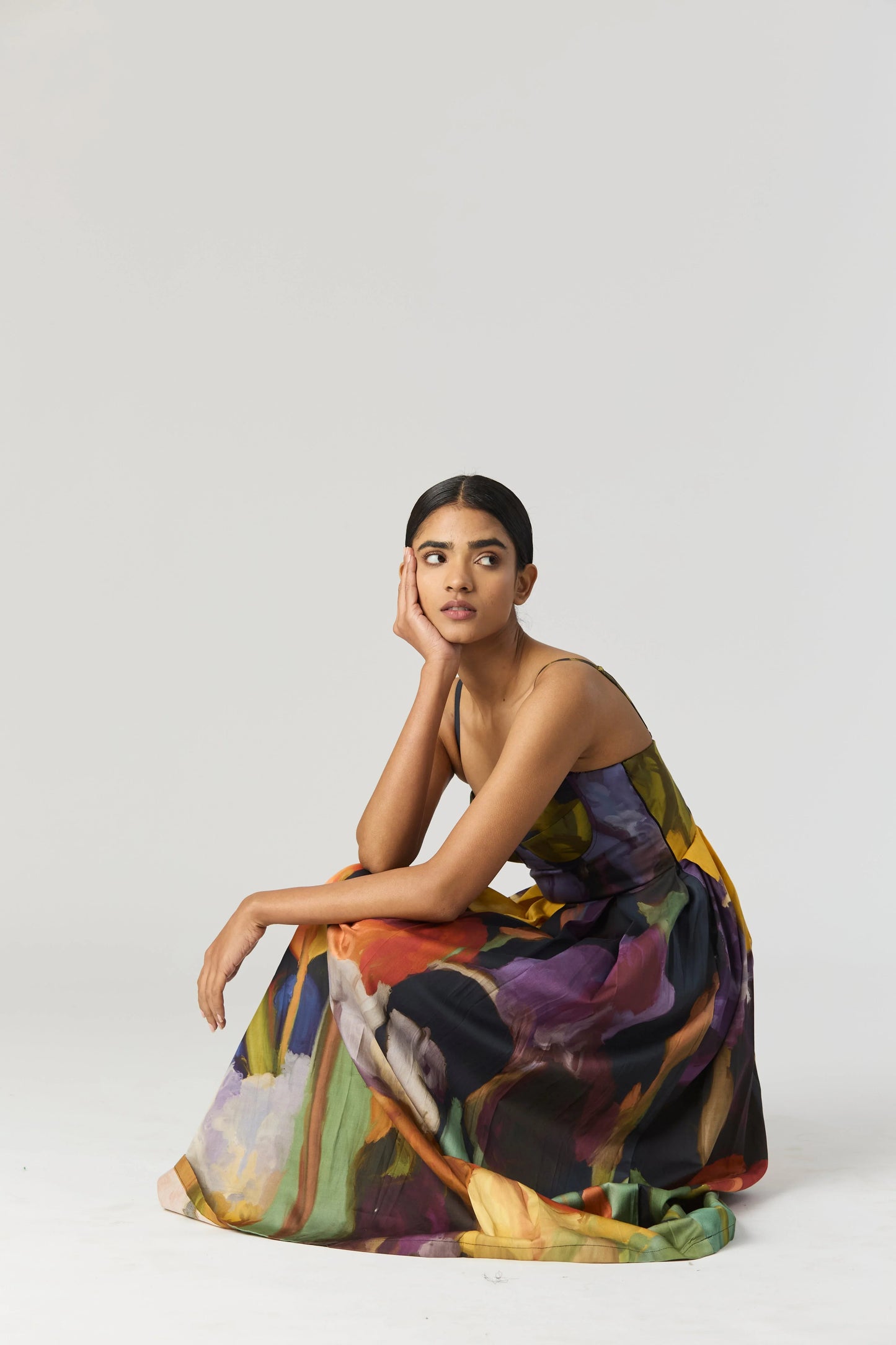 Buy Black Printed Bralette Dress