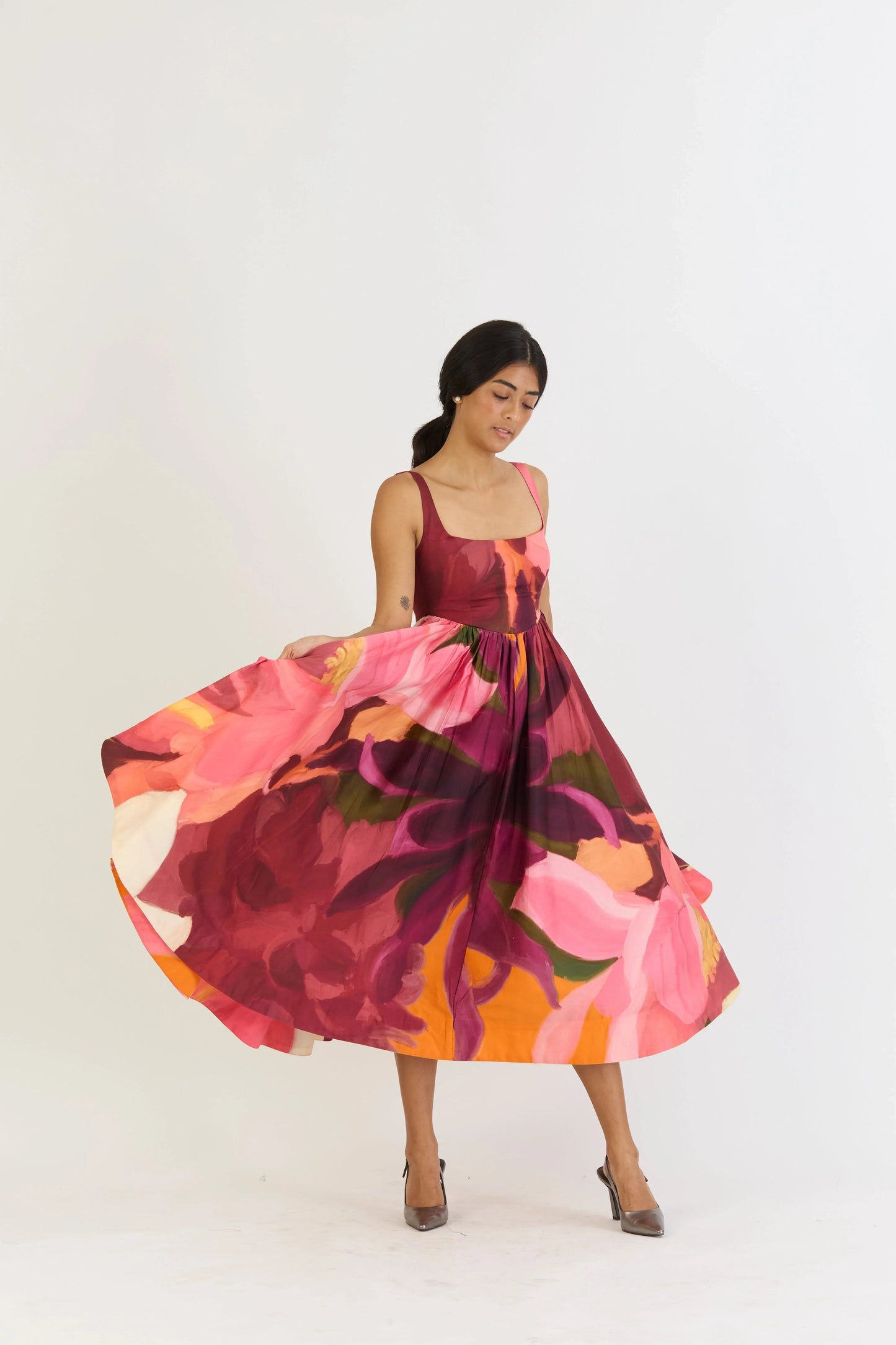 Buy Deep Back Floral Summer Dress