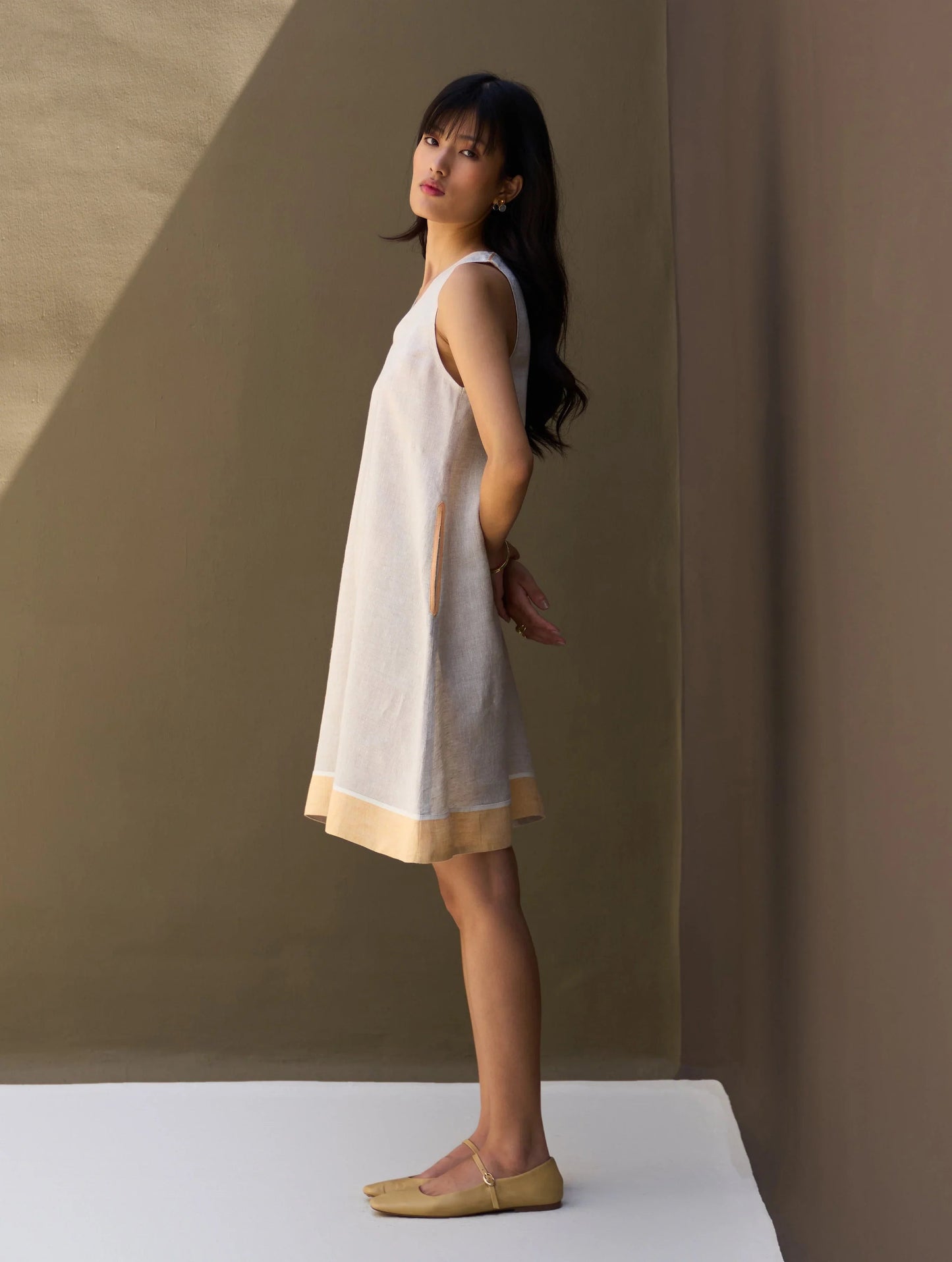 Buy Summer Vacation Linen A-line Short Dress