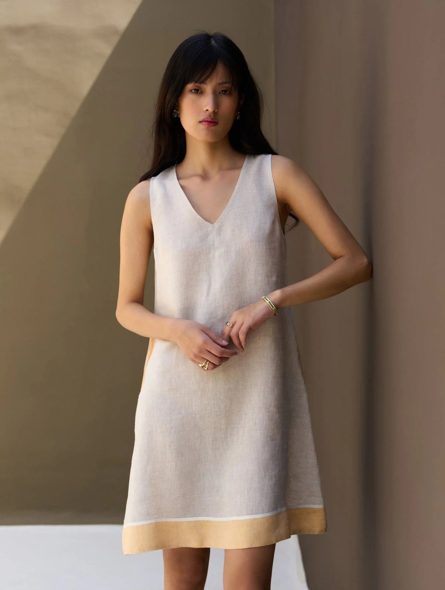 Buy Summer Vacation Linen A-line Short Dress