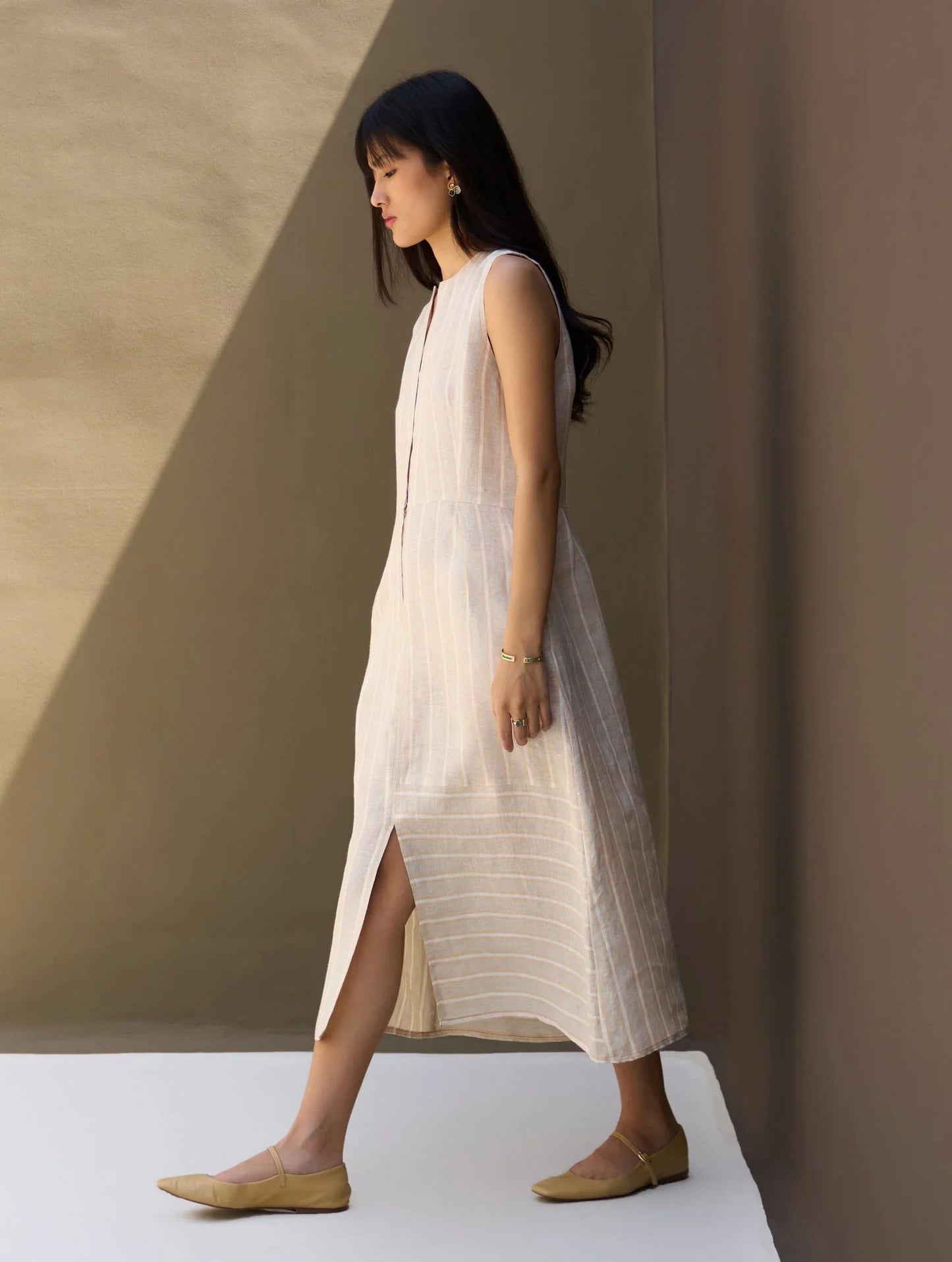 Buy Summer Vacation Asymmetrical Linen Dress