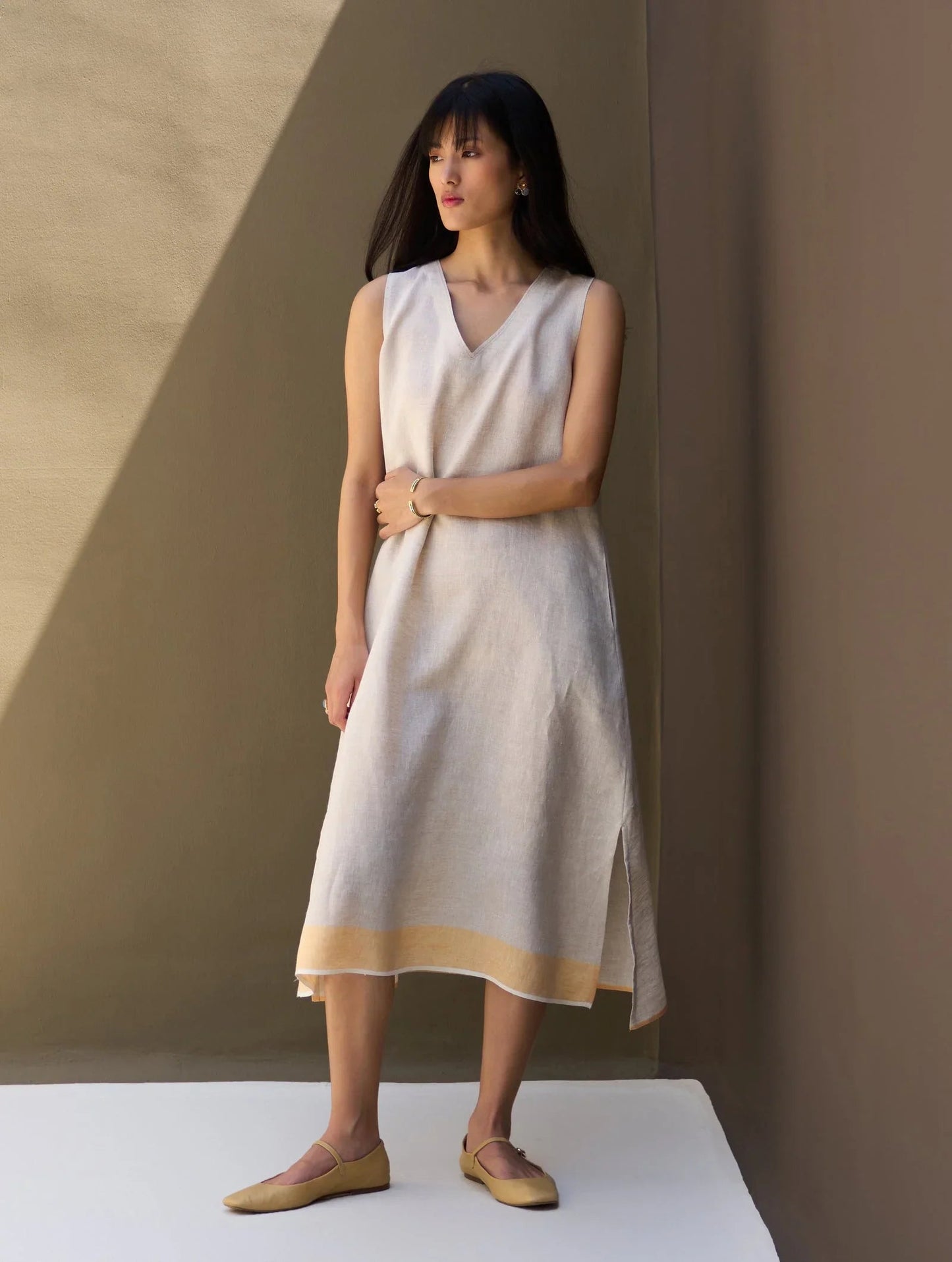 Buy Summer Vacation Linen A-line Long Dress