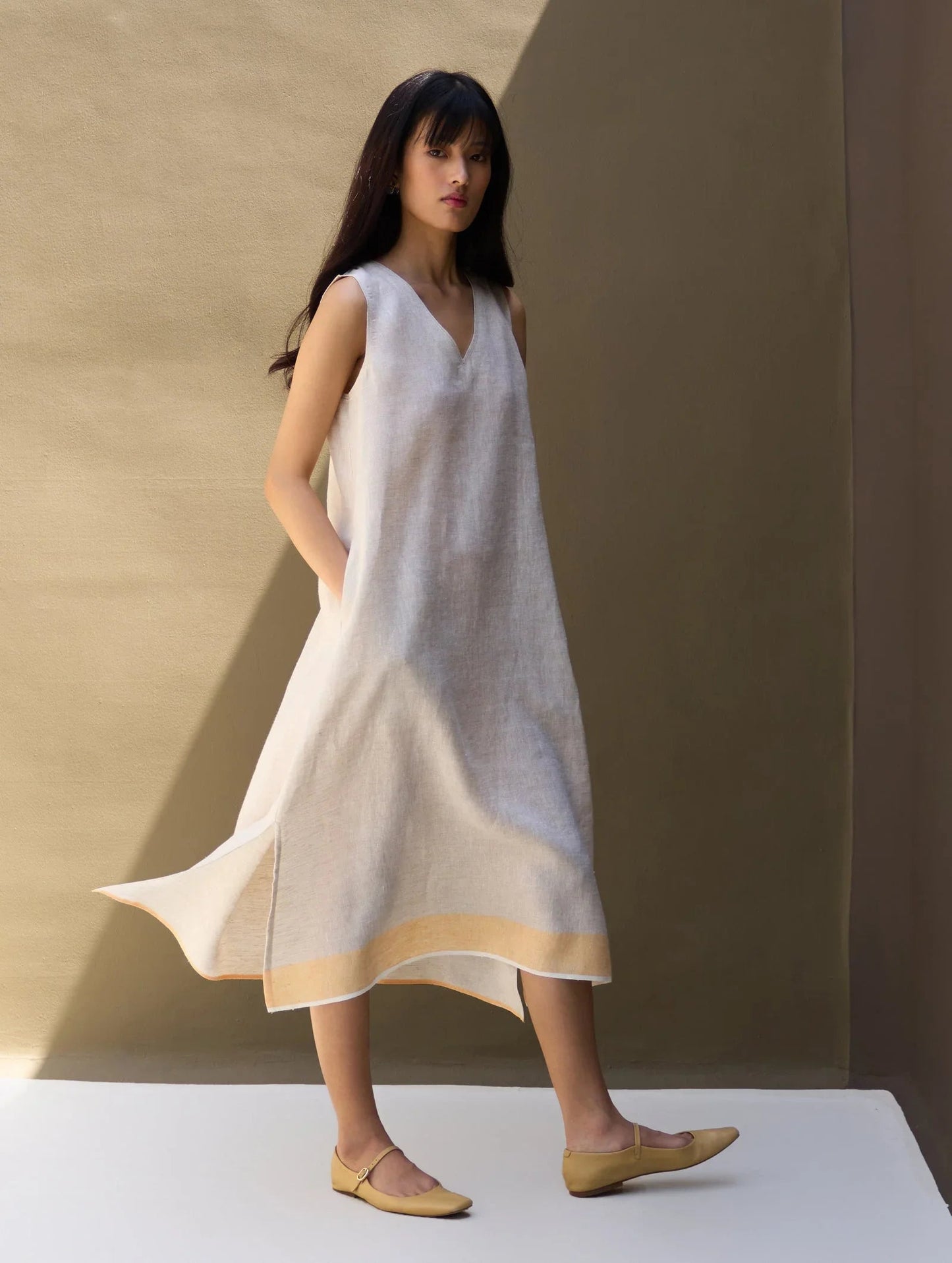Buy Summer Vacation Linen A-line Long Dress