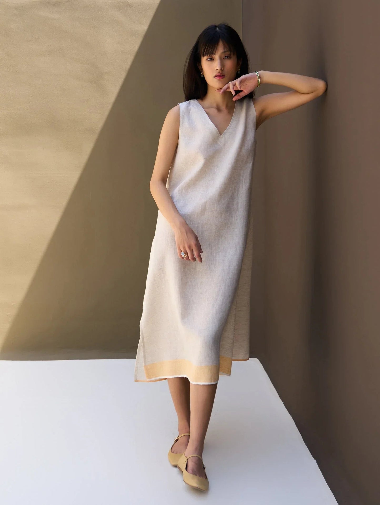 Buy Summer Vacation Linen A-line Long Dress