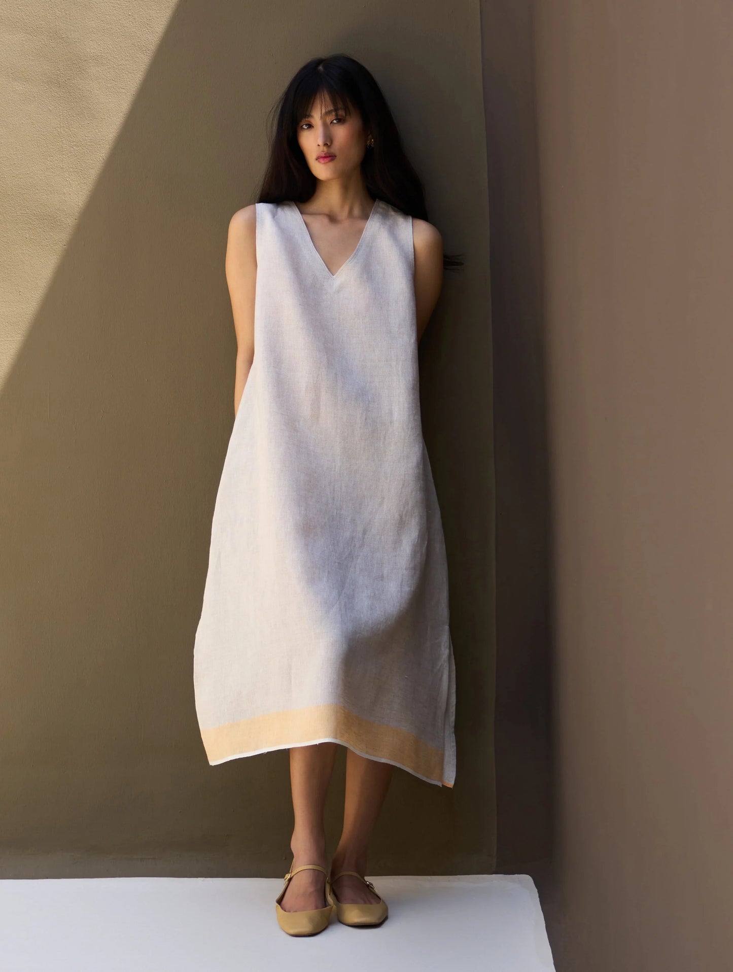 Buy Summer Vacation Linen A-line Long Dress