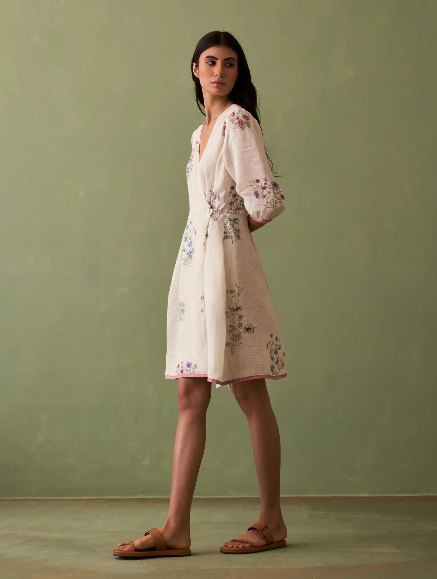 Buy Summer Vacation Ivory Botanical Dress