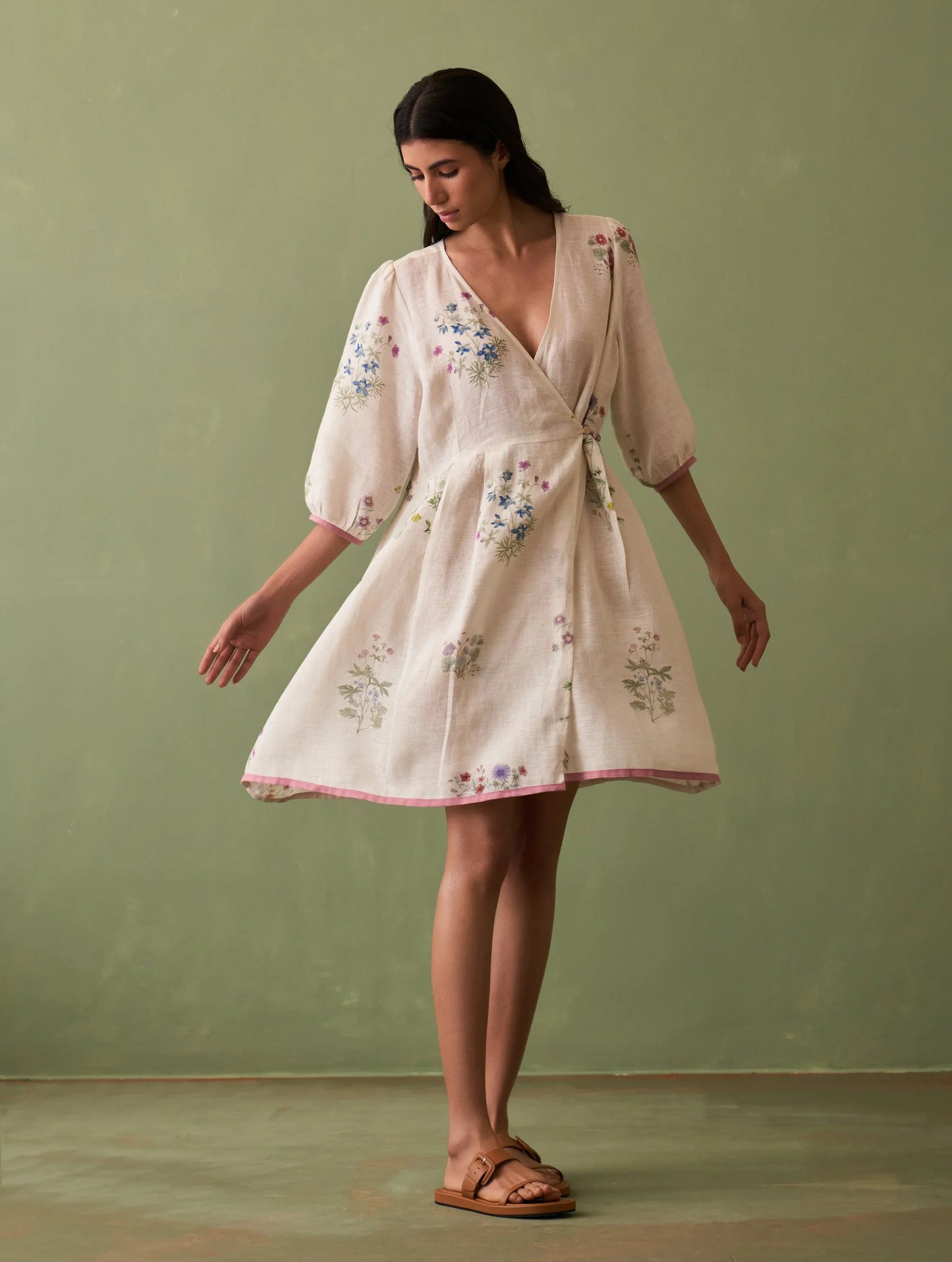 Buy Summer Vacation Ivory Botanical Dress