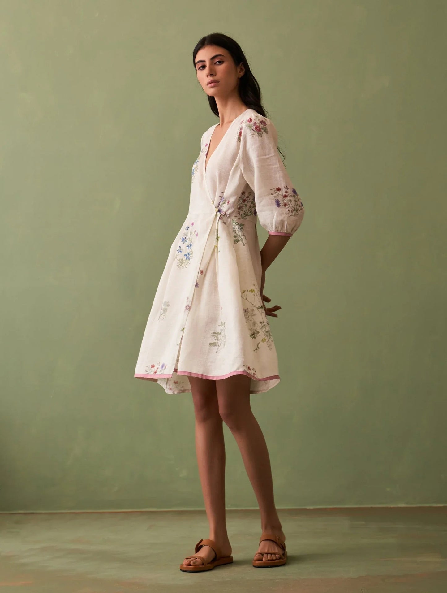 Buy Summer Vacation Ivory Botanical Dress